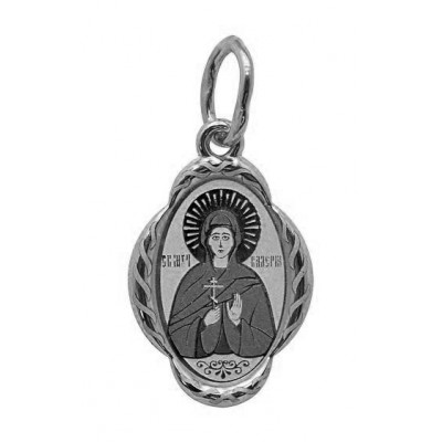  Святая Валерия. Именная нательная иконка на шею, серебро 925 пробы фото