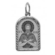 Преподобный Алексий. Нательная именная иконка из серебра 925 пробы фото