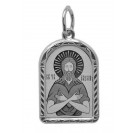 Преподобный Алексий. Нательная именная иконка из серебра 925 пробы
