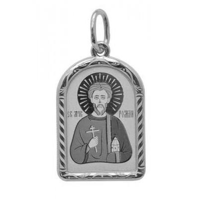 Святой благоверный князь Роман. Нательная именная иконка из серебра 95 пробы фото