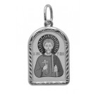 Святой благоверный князь Роман. Нательная именная иконка из серебра 95 пробы