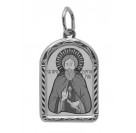 Святой Сергий Радонежский. Нательная именная иконка из серебра 95 пробы