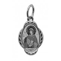 Святая мученица Марина (Маргарита). Нательная именная иконка из серебра 925 пробы фото