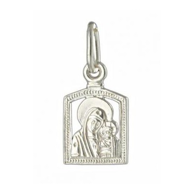 Казанская Богородица. Нательная иконка из серебра 925 пробы фото