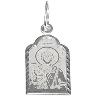 Святой Иоанн Воин. Нательная именная иконка из серебра 925 пробы фото