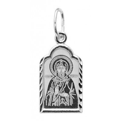 Преподобный Виталий. Нательная именная иконка из серебра 925 пробы фото