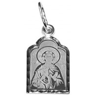Святой преподобный Анатолий. Нательная именная иконка из серебра 925 пробы фото