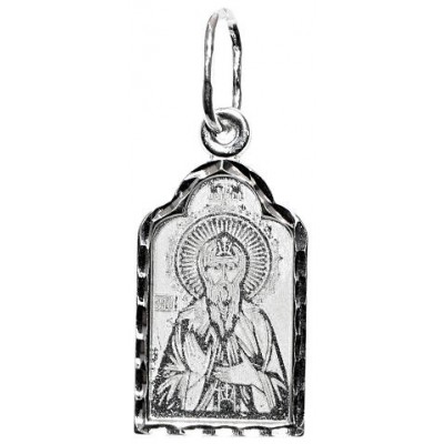 Святой благоверный князь Олег Брянский. Нательная именная иконка из серебра 925 пробы фото