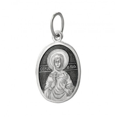 Святая мученица Иулия (Юлия, Иулиания). Нательная именная иконка из серебра 925 пробы фото