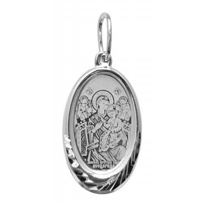 Икона Божией Матери Всецарица. Нательная иконка из серебра 925 пробы фото