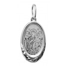Икона Божией Матери Всецарица. Нательная иконка из серебра 925 пробы