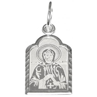 Святой благоверный князь Игорь Черниговский. Нательная именная иконка из серебра 925 пробы фото