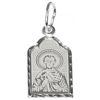 Святой мученик Виктор. Нательная именная иконка из серебра 925 пробы фото