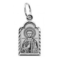 Святой великомученик Иоанн Сочавский. Именной образок на шею из серебра 925 пробы  фото