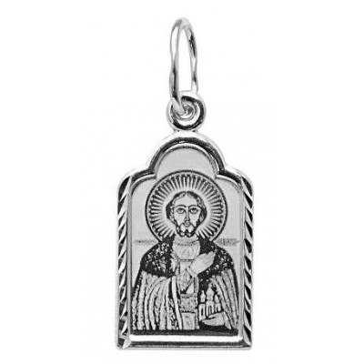 Свя­той бла­го­вер­ный князь Ро­ман. Нательная именная иконка из серебра 925 пробы фото