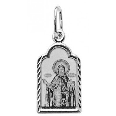 Святой Даниил Московский. Нательная именная иконка из серебра 925 пробы фото