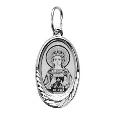 Святая мученица Кристина (Христина). Нательная именная иконка из серебра 925 пробы фото