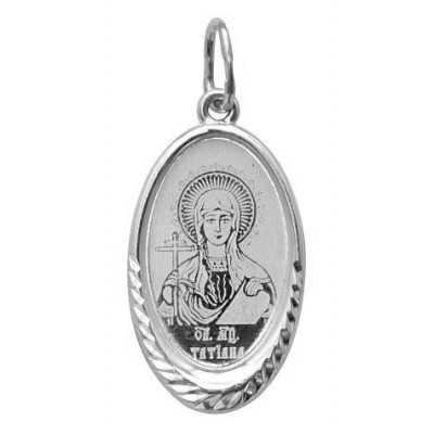 Святая мученица Татиана (Татьяна). Нательная именная иконка из серебра 925 пробы фото