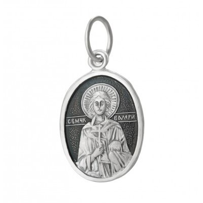 Святой мученик Валерий Севастийский. Нательная именная иконка из серебра 925 пробы фото