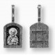 Святитель Николай Чудотворец. Нательная иконка из серебра 925 пробы с чернением
