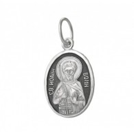 Святой мученик Иоанн Воин. Нательный образок на цепочку, серебро 925 пробы фото