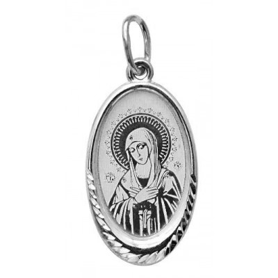 Умиление Богородица (Радуйся невеста неневестная). Иконка из серебра 925 пробы фото