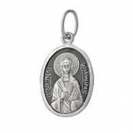 Преподобная Аполлинария (Пелагея, Полина). Именная иконка, серебро 925 пробы фото