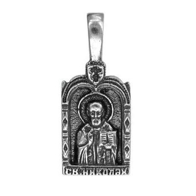 Святой Николай. Подвеска из серебра 925 пробы фото