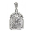 Казанская Богородица. Иконка на шею, серебро 925 пробы
