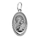 Тихвинская Богородица. Образок из серебра 925 пробы