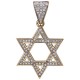 "Звезда Давида". Иудейская подвеска с бриллиантами из желтого золота 750 пробы