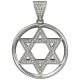 Религиозная иудейская подвеска с бриллиантами из белого золота 750 пробы