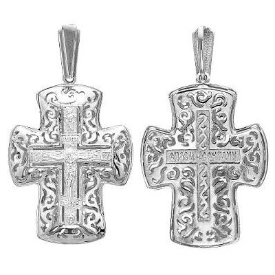 Крест православный, серебро 925 проба фото