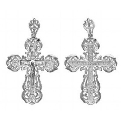 Православный серебряный крест, серебро 925 проба фото