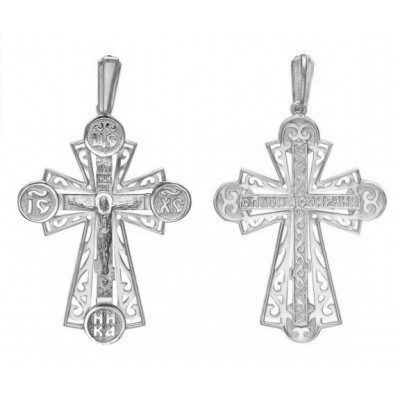  Распятие Христово. Православный крест, серебро 925 проба фото
