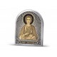 Дорожная икона арка Пантелеймон Св. (Пантелеимон) из серебра 925 пробы