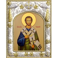 Икона  Тимофей  Апостол епископ Ефесский в серебряном окладе фото