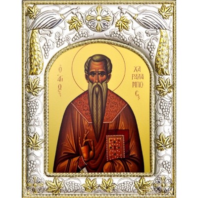 Икона освященная "Харлампий священномученик", 14x18 см фото