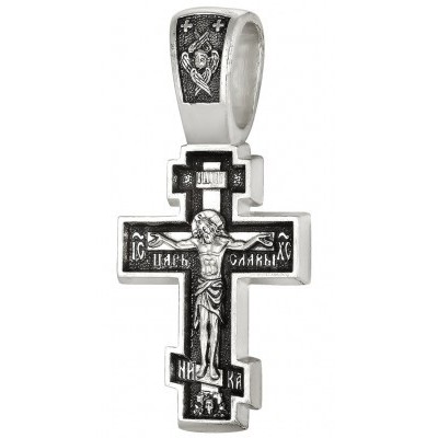 Православный серебряный нательный крестик, серебро 925 проба фото