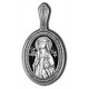 Святая царица Тамара. Именная нательная иконка из серебра 925 пробы с чернением