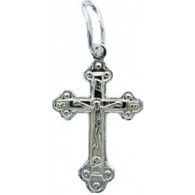 Православный нательный крест из серебра 925 пробы  фото