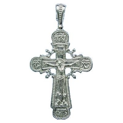 Православный нательный крест из серебра 925 пробы  фото