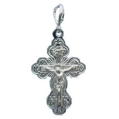  Православный нательный крест из серебра 925 пробы фото