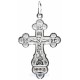Нательный крест с распятием из родированного серебра 925 пробы