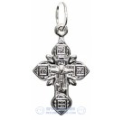 Православный нательный крест из серебра 925 пробы с родированием