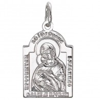 Владимирская Богородица. Образок из серебра 925 пробы фото
