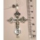 Крест-мощевик "Распятие Христово" с молитвой, из серебра 925 пробы с чернением