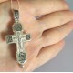 Нательный православный крест-мощевик из серебра 925 пробы с чернением