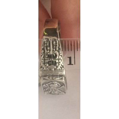 Православная печатка  "Ангел Хранитель"  из серебра 925 пробы фото