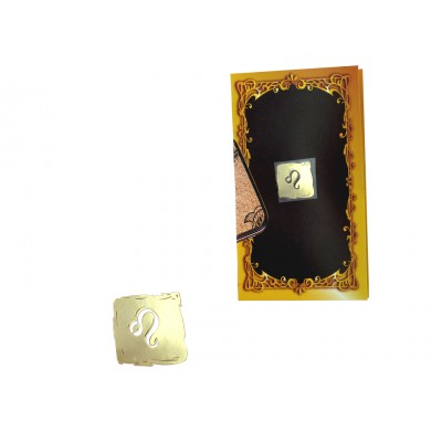 Золотая наклейка "Знак зодиака Лев", размер 1*1.5, 1.5*1.5 (элитные подарки- бижутерия) фото